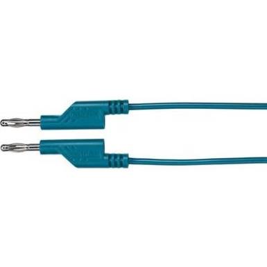 M&eacute;rőzsin&oacute;r, m&eacute;rővezet&eacute;k 2db 4mm-es toldhat&oacute; ban&aacute;ndug&oacute;val 1 mm&sup2; PVC, 5 m k&eacute;k Voltcraft MS5/BL