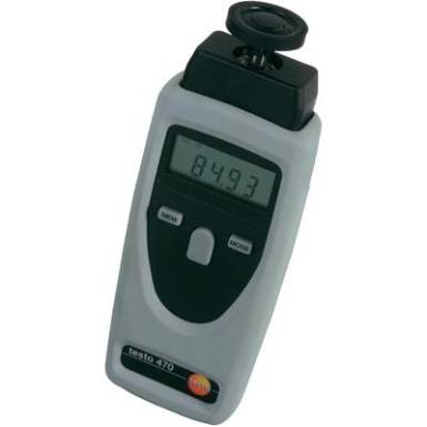Testo 470 Optikai és mechanikus, tárcsás digitális fordulatszámmérő műszer Testo 470 Optikai és mechanikus, tárcsás digitális fordulatszámmérő műszer