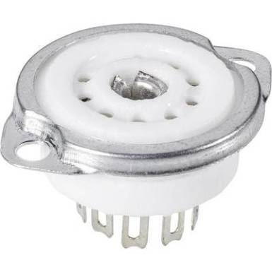 Kerámia elektroncső foglalat, pólusszám 9, novál foglalat Kerámia elektroncső foglalat, pólusszám 9, novál foglalat