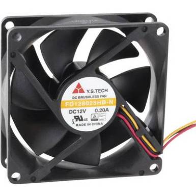 Axiális ventilátor (ipari) 12 V/DC 70.68 m³/h (Sz x Ma x Mé) 80 x 80 x 25 mm FD128025HB-N(2F7) Axiális ventilátor (ipari) 12 V/DC 70.68 m³/h (Sz x Ma x Mé) 80 x 80 x 25 mm FD128025HB-N(2F7)