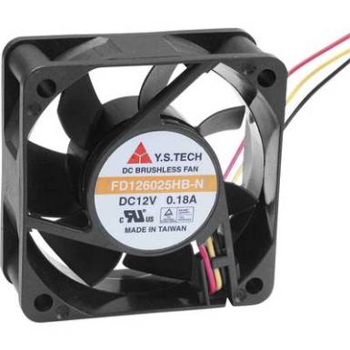 Axiális ventilátor (ipari) 12 V/DC 42.66 m³/h (Sz x Ma x Mé) 60 x 60 x 25 mm FD126025HB-N(2A7) Axiális ventilátor (ipari) 12 V/DC 42.66 m³/h (Sz x Ma x Mé) 60 x 60 x 25 mm FD126025HB-N(2A7)