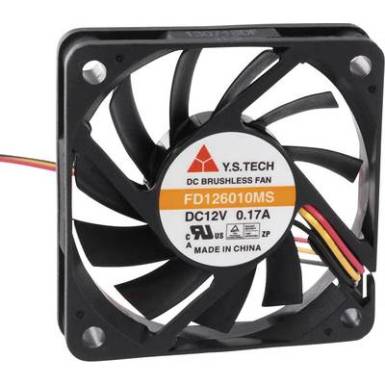 Axiális ventilátor (ipari) 12 V/DC 35.7 m³/h (Sz x Ma x Mé) 60 x 60 x 10 mm FD126010MS(1F5) Axiális ventilátor (ipari) 12 V/DC 35.7 m³/h (Sz x Ma x Mé) 60 x 60 x 10 mm FD126010MS(1F5)