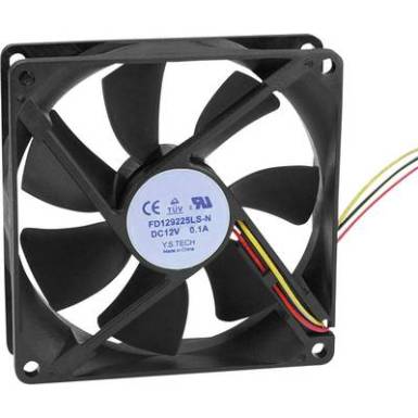 Axiális ventilátor (ipari) 12 V/DC 64.74 m³/h (Sz x Ma x Mé) 92 x 92 x 25 mm FD129225LS-N(1A3K) Axiális ventilátor (ipari) 12 V/DC 64.74 m³/h (Sz x Ma x Mé) 92 x 92 x 25 mm FD129225LS-N(1A3K)