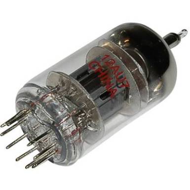 Elektroncső ECC 82 = 12 AU 7, p&oacute;lussz&aacute;m 9, nov&aacute;l foglalat, NF kettős tri&oacute;da