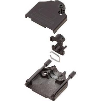 D-SUB ház, pólusszám: 15, fém, 180 ° fekete, MH Connectors MHDTZK15-BK-K D-SUB ház, pólusszám: 15, fém, 180 ° fekete, MH Connectors MHDTZK15-BK-K