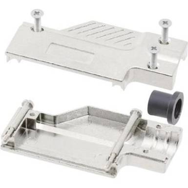 D-SUB ház, pólusszám: 25, fém, 90 °, ezüst, MH Connectors MHDCMR25-ULP D-SUB ház, pólusszám: 25, fém, 90 °, ezüst, MH Connectors MHDCMR25-ULP