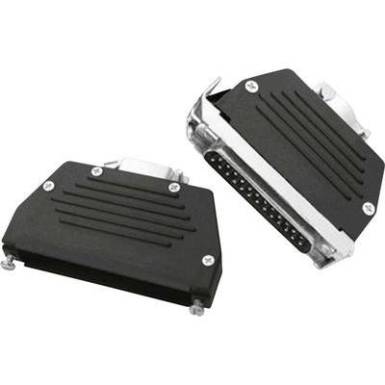D-SUB ház, pólusszám: 25, műanyag, 180 °/45 ° fekete, MH Connectors MHED-DS25S D-SUB ház, pólusszám: 25, műanyag, 180 °/45 ° fekete, MH Connectors MHED-DS25S
