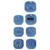 Konnektor átalakító adapter készlet, 7 adapterrel, fekete/kék, Brennenstuhl 1508160