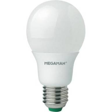 LED (egysz&iacute;nű) 115 mm Megaman 230 V E27 6.5 W, melegfeh&eacute;r,