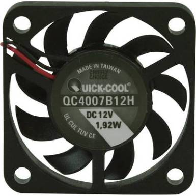 Axi&aacute;lis ventil&aacute;tor (ipari), 12 V/DC 10.82 m&sup3;/h (Sz x Ma x M&eacute;) 40 x 40 x 7 mm QuickCool QC4007B12H