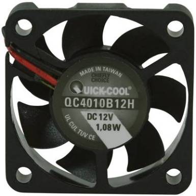 Axiális ventilátor (ipari), 12 V/DC 12.23 m³/h (Sz x Ma x Mé) 40 x 40 x 10 mm QuickCool Axiális ventilátor (ipari), 12 V/DC 12.23 m³/h (Sz x Ma x Mé) 40 x 40 x 10 mm QuickCool