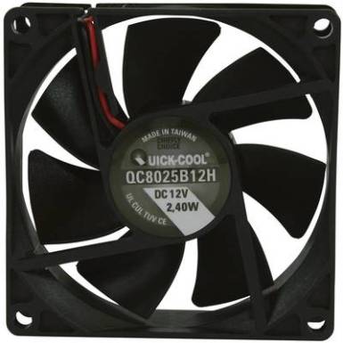 Axiális ventilátor (ipari), 12 V/DC 67.96 m³/h (Sz x Ma x Mé) 80 x 80 x 25 mm QuickCool Axiális ventilátor (ipari), 12 V/DC 67.96 m³/h (Sz x Ma x Mé) 80 x 80 x 25 mm QuickCool