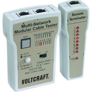 UTP, Hálózati kábel teszter Voltcraft CT2 UTP, Hálózati kábel teszter Voltcraft CT2