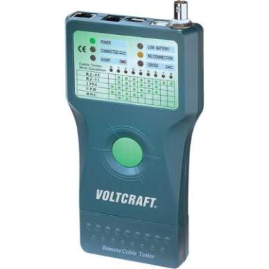 Vezetékvizsgáló, kábelteszter, koax kábel teszter Voltcraft CT-5 Vezetékvizsgáló, kábelteszter, koax kábel teszter Voltcraft CT-5