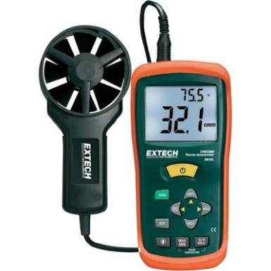 L&eacute;g&aacute;raml&aacute;sm&eacute;rő, sz&eacute;lm&eacute;rő &eacute;s hőm&eacute;rő, Extech AN-100