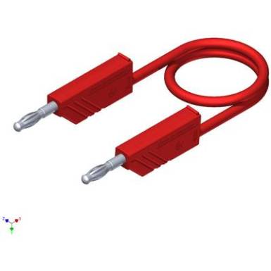 Mérőzsinór, mérővezeték 2db 4mm-es toldható banándugóval 1 mm² Szilikon, 0.25m piros SKS Hirschmann CO SIL 25/1 Mérőzsinór, mérővezeték 2db 4mm-es toldható banándugóval 1 mm² Szilikon, 0.25m piros SKS Hirschmann CO SIL 25/1