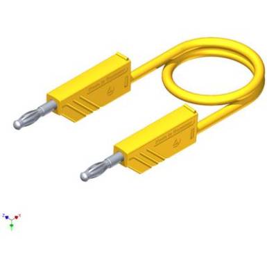 Mérőzsinór, mérővezeték 2db 4mm-es toldható banándugóval 1 mm² Szilikon, 1m sárga SKS Hirschmann CO SIL 100/1 Mérőzsinór, mérővezeték 2db 4mm-es toldható banándugóval 1 mm² Szilikon, 1m sárga SKS Hirschmann CO SIL 100/1