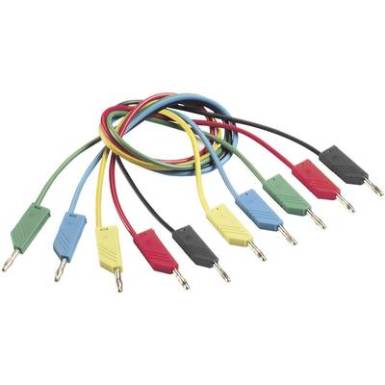 M&eacute;rőzsin&oacute;r, m&eacute;rővezet&eacute;k 2db 4mm-es toldhat&oacute; ban&aacute;ndug&oacute;val 1 mm&sup2; PVC, 1m k&eacute;k SKS Hirschmann CO MLN 100/1