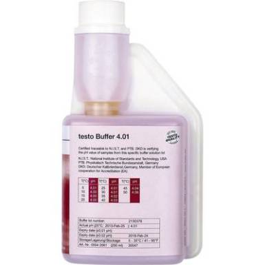 PH puffer oldat készlet ph4 250ml Testo 205 PH mérőkhöz PH puffer oldat készlet ph4 250ml Testo 205 PH mérőkhöz