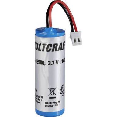 Li-ion p&oacute;t akkumul&aacute;tor 3,7V/2000mAh Voltcraft 18500