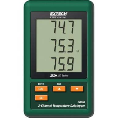 Hőmérséklet adatgyűjtő, adatrögzítő Extech SD 200 -100 tól 1300°C-ig Hőmérséklet adatgyűjtő, adatrögzítő Extech SD 200 -100 tól 1300°C-ig