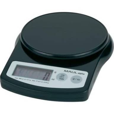Digitális asztali mérleg, levélmérleg fekete színű 0.5kg/0.1g Maul MAULalpha Digitális asztali mérleg, levélmérleg fekete színű 0.5kg/0.1g Maul MAULalpha
