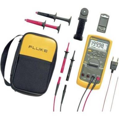 Digitális multiméter, True RMS mérőműszer, nagyfrekvencia vágás funkcióval, motorok méréséhez 10A AC/DC Fluke 87V/E2 Kit Digitális multiméter, True RMS mérőműszer, nagyfrekvencia vágás funkcióval, motorok méréséhez 10A AC/DC Fluke 87V/E2 Kit