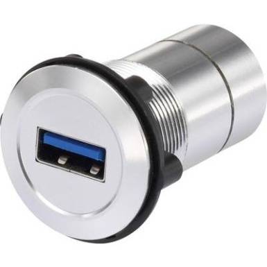 Beépíthető USB A - USB B 3.0 aljzat, ezüst Conrad USB-9 Beépíthető USB A - USB B 3.0 aljzat, ezüst Conrad USB-9