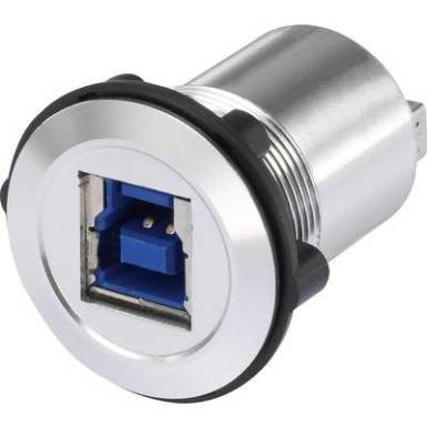 Beépíthető USB A - USB B 3.0 aljzat, ezüst Conrad USB-10 Beépíthető USB A - USB B 3.0 aljzat, ezüst Conrad USB-10