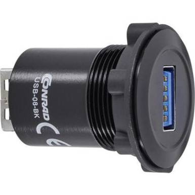 Beépíthető USB 3.0 aljzat Conrad 92007P22 Beépíthető USB 3.0 aljzat Conrad 92007P22