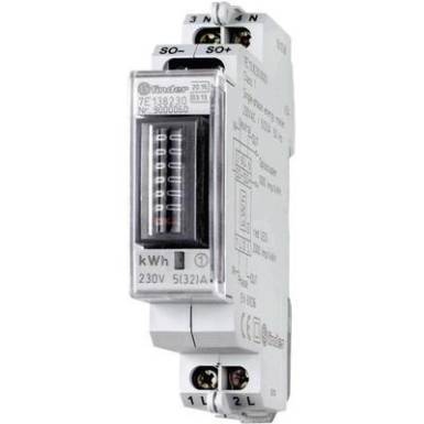 DIN sínre szerelhető fogyasztásmérő 32 A, 230 V/AC, 1 fázis, 999999.9 kWh, MID, Finder 7E.13.8.230.0010 DIN sínre szerelhető fogyasztásmérő 32 A, 230 V/AC, 1 fázis, 999999.9 kWh, MID, Finder 7E.13.8.230.0010