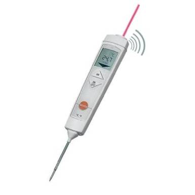 Infravörös hőmérő, távhőmérő 6:1 optikával és beszúró hőmérő -50 től +300°C-ig Testo 826-T4 Infravörös hőmérő, távhőmérő 6:1 optikával és beszúró hőmérő -50 től +300°C-ig Testo 826-T4
