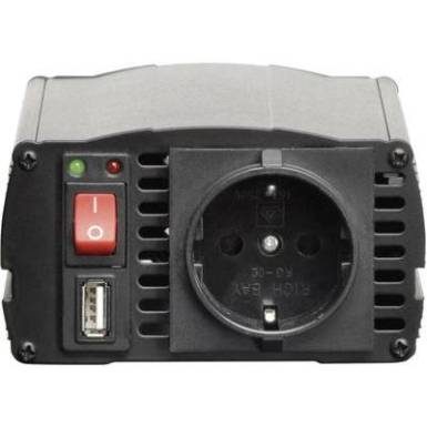 Inverter VOLTCRAFT MSW 300-24-G USB 300 W 24 V/DC 22.8 - 28.8 V Szivargyújtó csatlakozó dugó, csavaros csipeszek Inverter VOLTCRAFT MSW 300-24-G USB 300 W 24 V/DC 22.8 - 28.8 V Szivargyújtó csatlakozó dugó, csavaros csipeszek