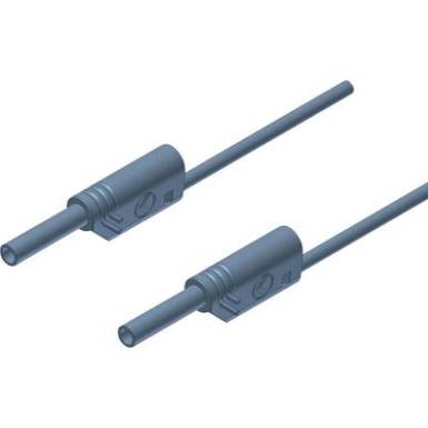 Mérőzsinór, szigetelt mérővezeték 2db 2mm-es toldható banándugóval 1 mm², 1m, szürke SKS Hirschmann MVL S 100/1 Au Mérőzsinór, szigetelt mérővezeték 2db 2mm-es toldható banándugóval 1 mm², 1m, szürke SKS Hirschmann MVL S 100/1 Au