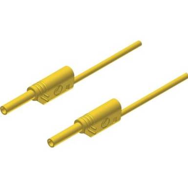 Mérőzsinór, szigetelt mérővezeték 2db 2mm-es toldható banándugóval 1 mm², 2m, sárga SKS Hirschmann MVL S 200/1 Au Mérőzsinór, szigetelt mérővezeték 2db 2mm-es toldható banándugóval 1 mm², 2m, sárga SKS Hirschmann MVL S 200/1 Au