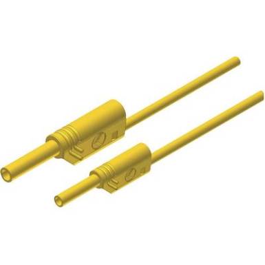 Mérőzsinór, szigetelt mérővezeték 2/4mm-es toldható banándugóval 1 mm², 1m, sárga SKS Hirschmann MAL S WS 2-4 100/1 Au Mérőzsinór, szigetelt mérővezeték 2/4mm-es toldható banándugóval 1 mm², 1m, sárga SKS Hirschmann MAL S WS 2-4 100/1 Au