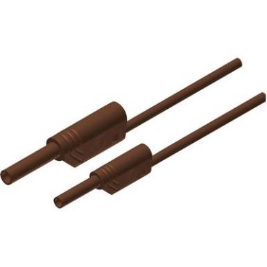 Mérőzsinór, szigetelt mérővezeték 2/4mm-es toldható banándugóval 1 mm², 1m, barna SKS Hirschmann MAL S WS 2-4 100/1 Au Mérőzsinór, szigetelt mérővezeték 2/4mm-es toldható banándugóval 1 mm², 1m, barna SKS Hirschmann MAL S WS 2-4 100/1 Au