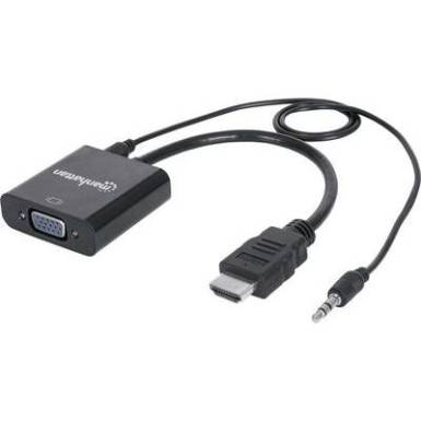HDMI - VGA konverter, audió kábellel Manhattan 151559 HDMI - VGA konverter, audió kábellel Manhattan 151559