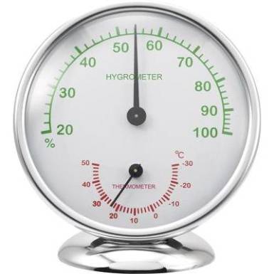 Analóg hőmérő és légnedvesség mérő, alu, renkforce 6510 Analóg hőmérő és légnedvesség mérő, alu, renkforce 6510