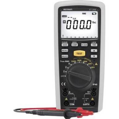 Szigetelés teszter, szigetelés vizsgáló műszer 50/100/250/500/1000 V 0.01 MΩ - 20 GΩ Voltcraft ET-200 Szigetelés teszter, szigetelés vizsgáló műszer 50/100/250/500/1000 V 0.01 MΩ - 20 GΩ Voltcraft ET-200
