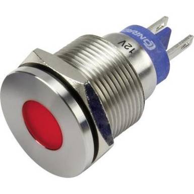 LED-es jelzőlámpa, Piros 12 V GQ19F-D/J/R/12V/S LED-es jelzőlámpa, Piros 12 V GQ19F-D/J/R/12V/S