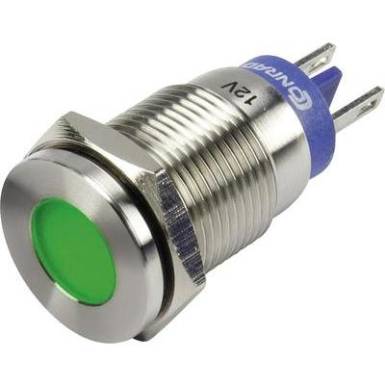 LED-es jelzőlámpa, Zöld 12 V GQ16F-D/J/G/12V/N LED-es jelzőlámpa, Zöld 12 V GQ16F-D/J/G/12V/N