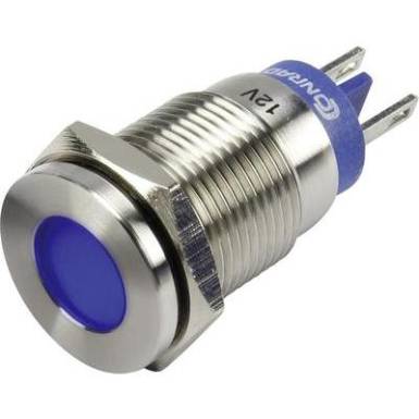 LED-es jelzőlámpa, Kék 12 V GQ16F-D/J/B/12V/N LED-es jelzőlámpa, Kék 12 V GQ16F-D/J/B/12V/N