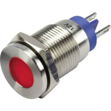 LED-es jelzőlámpa, Piros 12 V GQ16F-D/R/12V/N LED-es jelzőlámpa, Piros 12 V GQ16F-D/R/12V/N