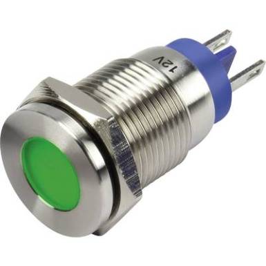 LED-es jelzőlámpa, Zöld 12 V GQ16F-D/G/12V/N LED-es jelzőlámpa, Zöld 12 V GQ16F-D/G/12V/N