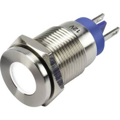 LED-es jelzőlámpa, Fehér 12 V GQ16F-D/W/12V/N LED-es jelzőlámpa, Fehér 12 V GQ16F-D/W/12V/N