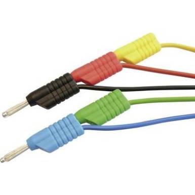 Mérőzsinór, szigetelt mérővezeték készlet, 4mm-es banándugóval 2.5 mm² PVC, 1 m Voltcraft MS 4250S Mérőzsinór, szigetelt mérővezeték készlet, 4mm-es banándugóval 2.5 mm² PVC, 1 m Voltcraft MS 4250S