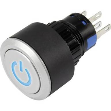 Nyomógomb 250 V/AC 3 A 1 x KI/(BE) Conrad LAS1-AWY-11T/B/12V/P IP65 Nyomógomb 250 V/AC 3 A 1 x KI/(BE) Conrad LAS1-AWY-11T/B/12V/P IP65