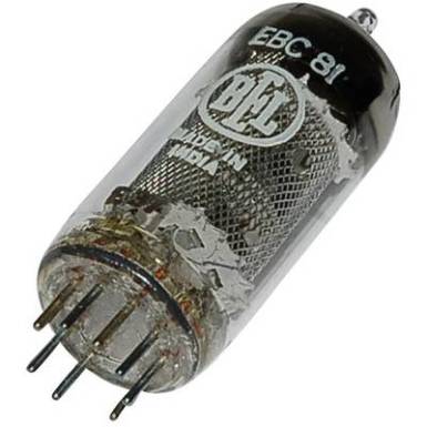 Elektroncső EBC 81 = 6 BD 7 A, pólusszám 9, novál foglalat, Kettős dióda - trióda Elektroncső EBC 81 = 6 BD 7 A, pólusszám 9, novál foglalat, Kettős dióda - trióda
