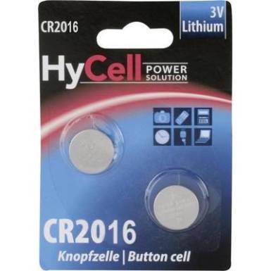 CR 2016 Lithium gomb akkumulátor 2db-os szett 70mAh 3V HyCell 5020182 CR 2016 Lithium gomb akkumulátor 2db-os szett 70mAh 3V HyCell 5020182